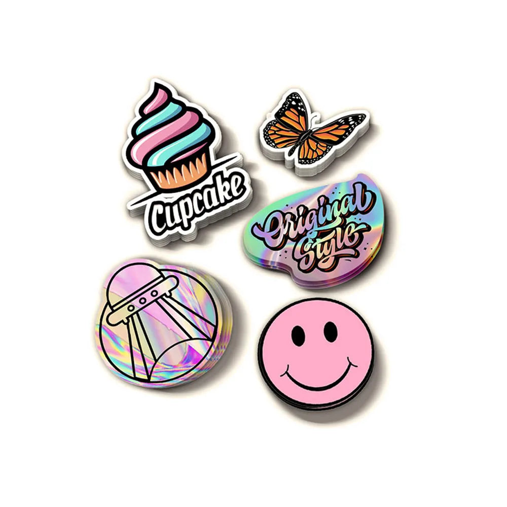 Custom Sticker Die Kiss Cut Bright Glossy Personlized Logo Waterproof Adhesive Paper Label Tag Memo Pad DIY Diary Packaging Seal