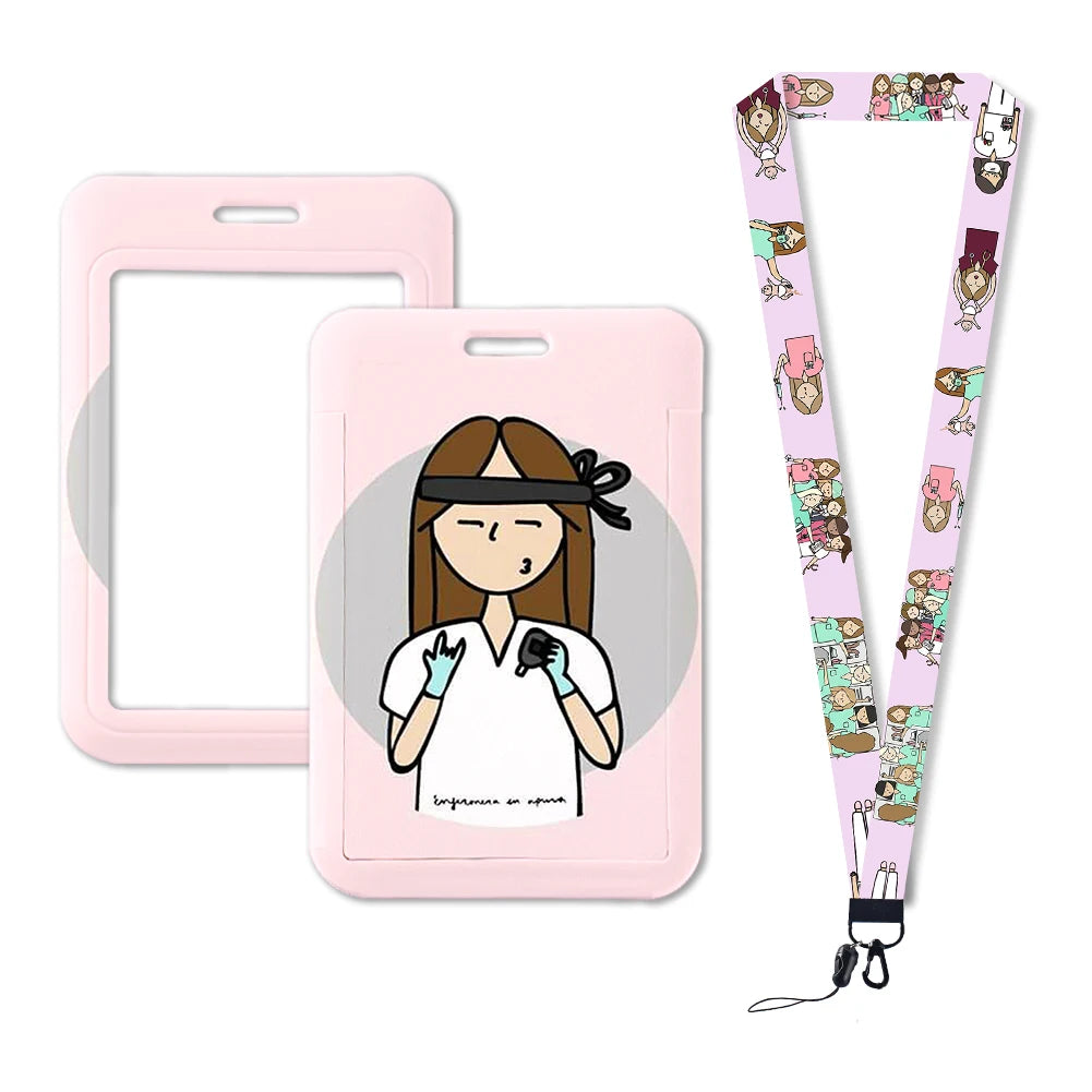 Hot Sell ABS Custom Medical Care Business Badge Holder Plastic Hard ID PVC Card Holder with Custom Logo Pattern