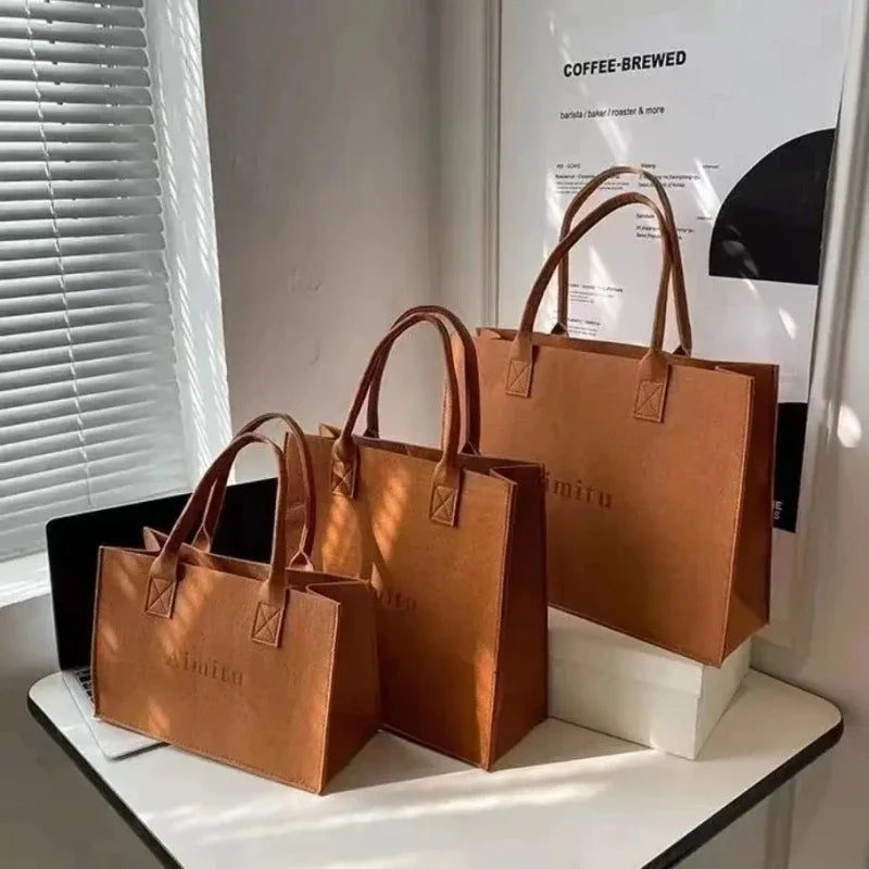 100Pcs/Lot Custom Felt Gift Wrap Bags for Shopping, Reusable and High-Quality Packaging Bag, Custom Printed Logo and Color