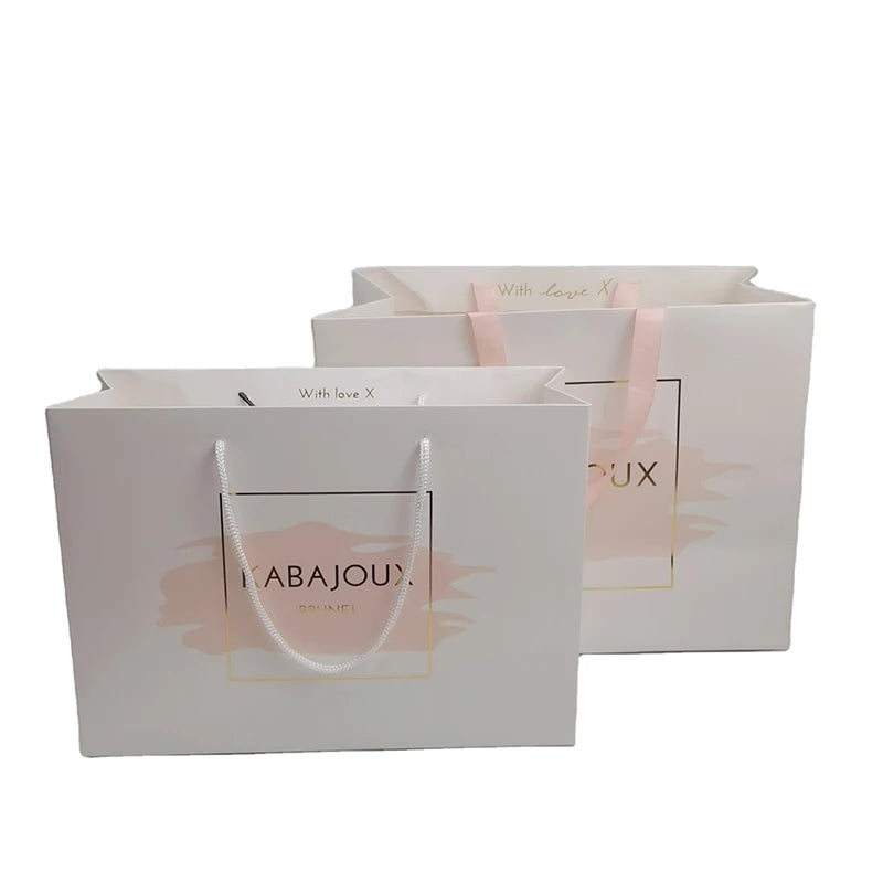 Custom Printed LOGO Paper Bag Luxury Wholesale Gift Shopping Bags with Handles for Small Business