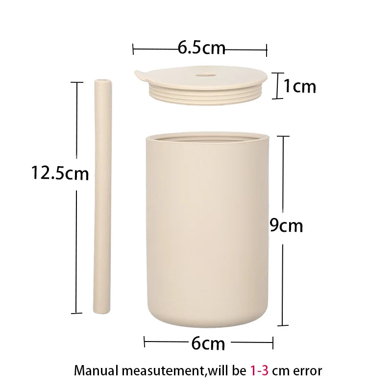 Custom Hight Super Soft Training Nontoxic Drinking Straw Cleaners Organic Detachable Sensory Sippy Silicone Tumbler Silicone Cup