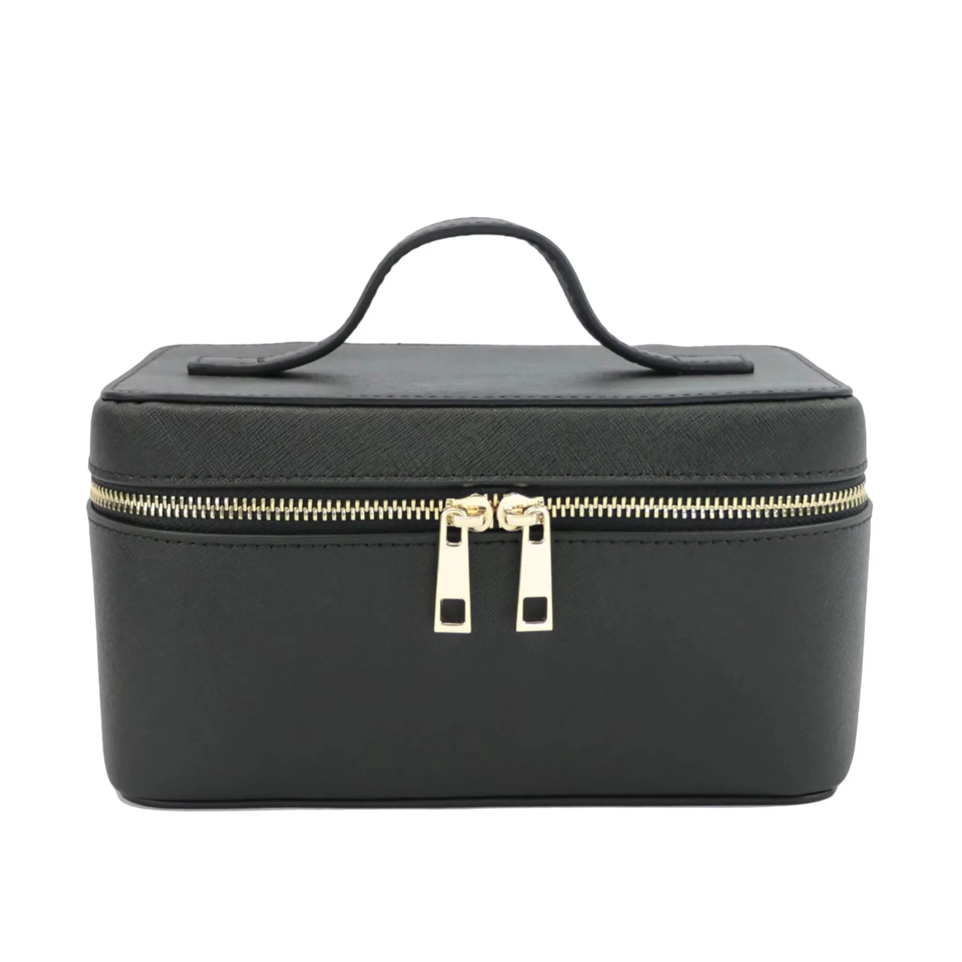 Custom Name Ladies Saffiano Split Leather Travel Toiletry Case Bag Portable Hanging Makeup Organizer Box Cosmetic Bag for Women