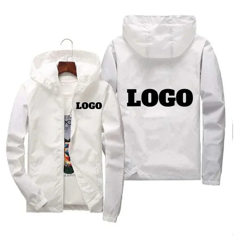 2025 Free Design Custom Picture Logo Autumn Jacket Men'S Windproof Casual Clothing plus Size 7Xl Men'S Jacket Outdoor