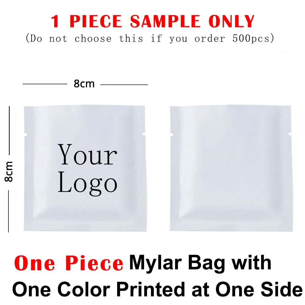 Heat Seal Aluminum Foil Flat Food Storage Bag Custom Printed Flat Mylar Bags