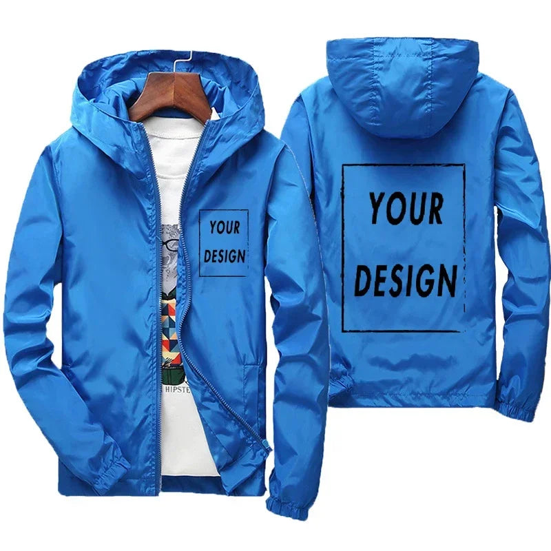2025 Free Design Custom Picture Logo Autumn Jacket Men'S Windproof Casual Clothing plus Size 7Xl Men'S Jacket Outdoor