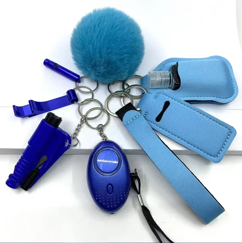 Self Defense Keychain Set Knuckles Kit Self-Defense Wholesale Bulk Custom Accessories Defensive for Women Kid Girl