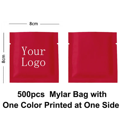 Heat Seal Aluminum Foil Flat Food Storage Bag Custom Printed Flat Mylar Bags