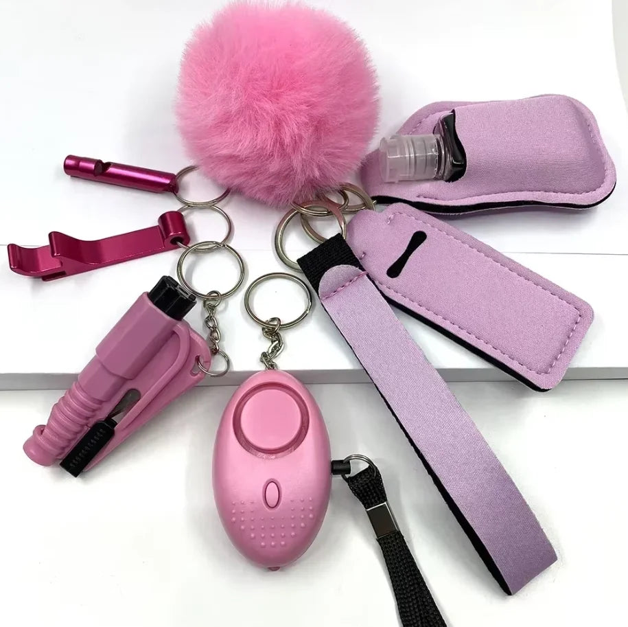 Self Defense Keychain Set Knuckles Kit Self-Defense Wholesale Bulk Custom Accessories Defensive for Women Kid Girl