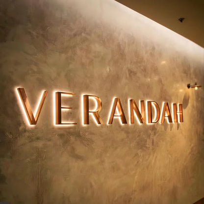 Custom 3D Metal LED Sign Luminous Lettering for Outdoor/Indoor Company Store Logo Wall Decor Illuminated Light Signage
