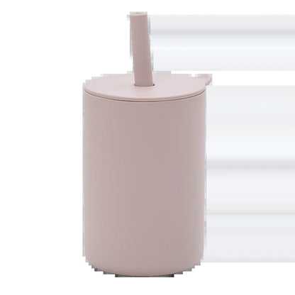 Custom Hight Super Soft Training Nontoxic Drinking Straw Cleaners Organic Detachable Sensory Sippy Silicone Tumbler Silicone Cup