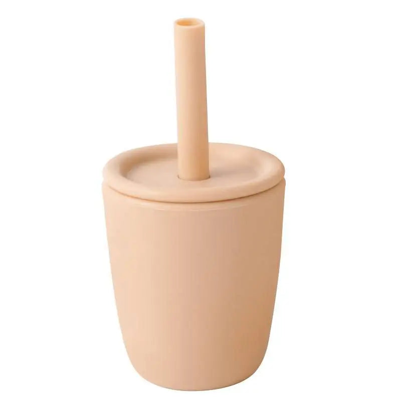 Custom Hight Super Soft Training Nontoxic Drinking Straw Cleaners Organic Detachable Sensory Sippy Silicone Tumbler Silicone Cup