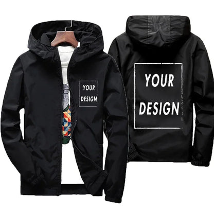 2025 Free Design Custom Picture Logo Autumn Jacket Men'S Windproof Casual Clothing plus Size 7Xl Men'S Jacket Outdoor