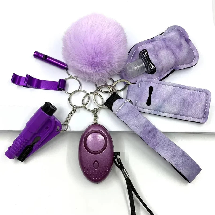 Self Defense Keychain Set Knuckles Kit Self-Defense Wholesale Bulk Custom Accessories Defensive for Women Kid Girl