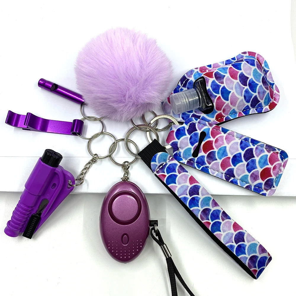 Self Defense Keychain Set Knuckles Kit Self-Defense Wholesale Bulk Custom Accessories Defensive for Women Kid Girl