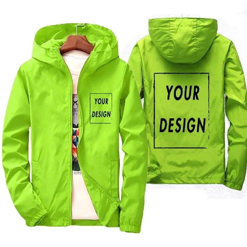 2025 Free Design Custom Picture Logo Autumn Jacket Men'S Windproof Casual Clothing plus Size 7Xl Men'S Jacket Outdoor