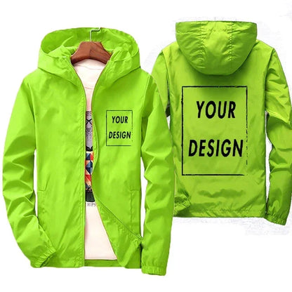 2025 Free Design Custom Picture Logo Autumn Jacket Men'S Windproof Casual Clothing plus Size 7Xl Men'S Jacket Outdoor