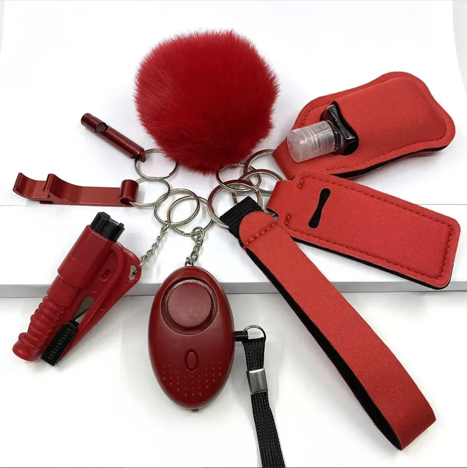 Self Defense Keychain Set Knuckles Kit Self-Defense Wholesale Bulk Custom Accessories Defensive for Women Kid Girl