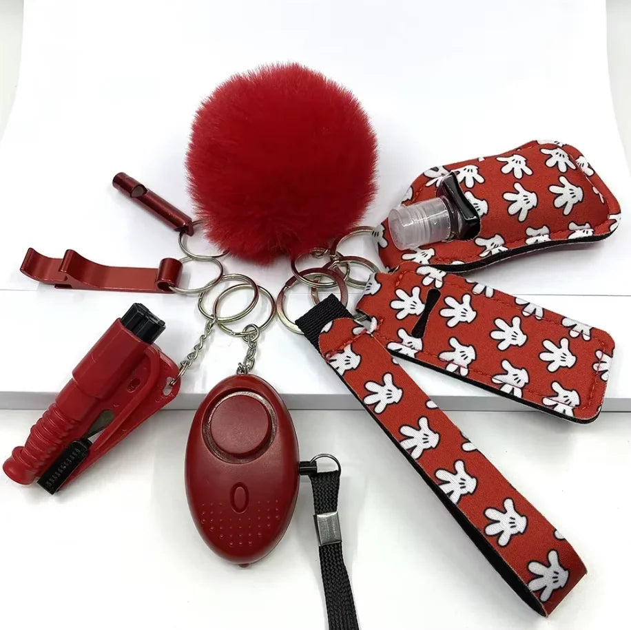 Self Defense Keychain Set Knuckles Kit Self-Defense Wholesale Bulk Custom Accessories Defensive for Women Kid Girl