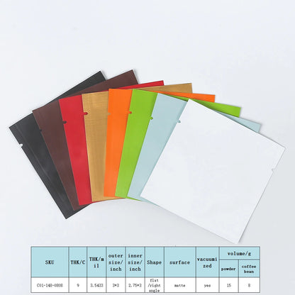 Heat Seal Aluminum Foil Flat Food Storage Bag Custom Printed Flat Mylar Bags