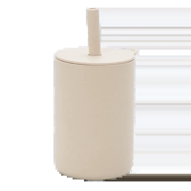 Custom Hight Super Soft Training Nontoxic Drinking Straw Cleaners Organic Detachable Sensory Sippy Silicone Tumbler Silicone Cup