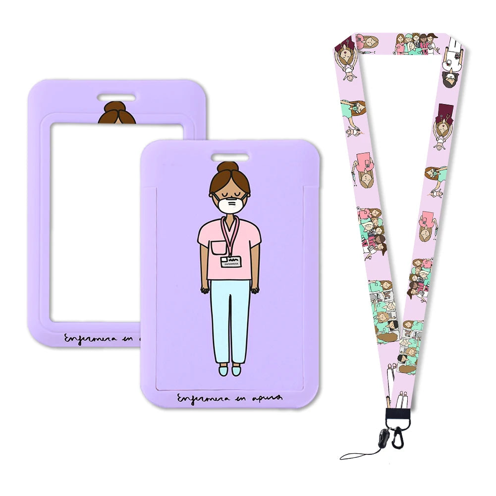 Hot Sell ABS Custom Medical Care Business Badge Holder Plastic Hard ID PVC Card Holder with Custom Logo Pattern