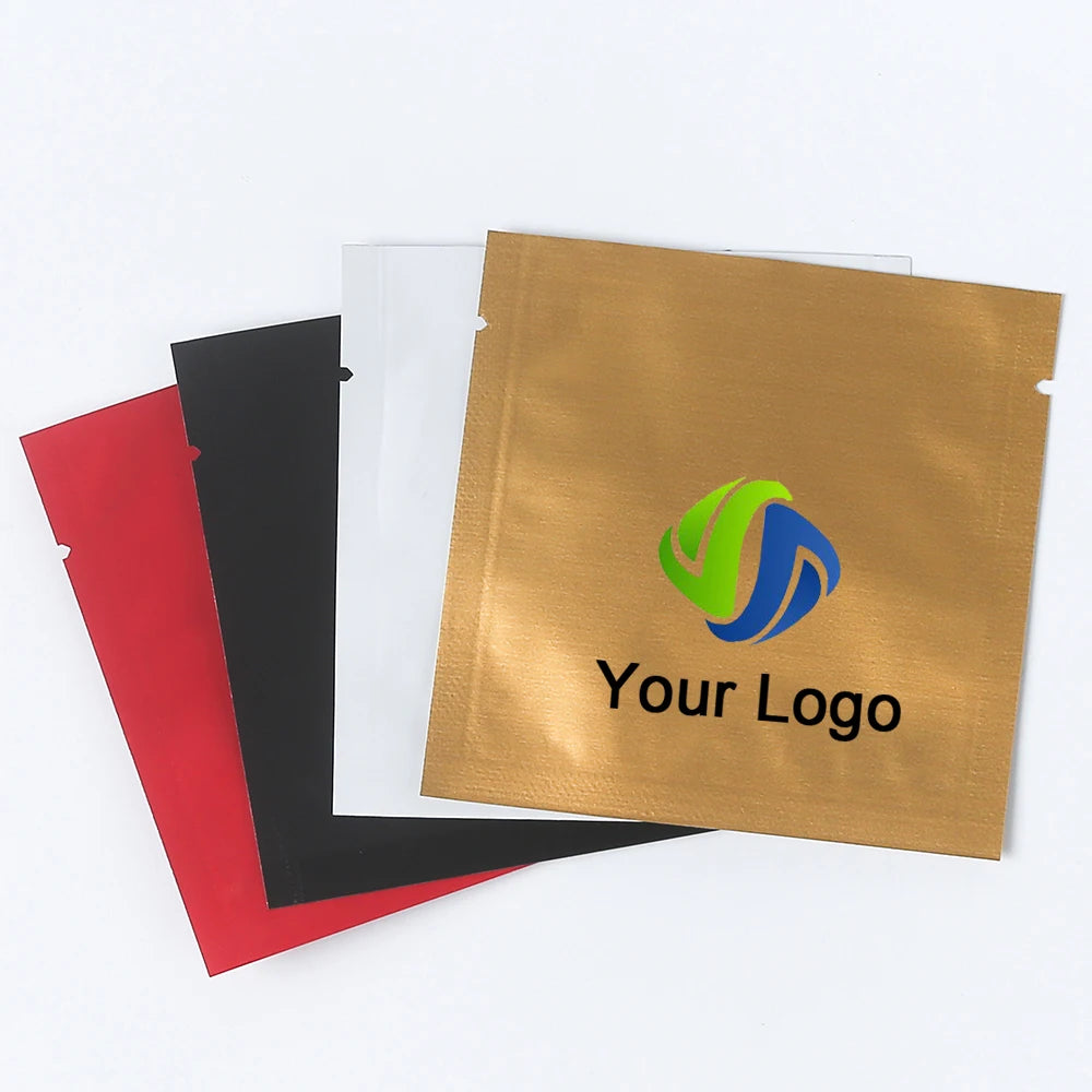 Heat Seal Aluminum Foil Flat Food Storage Bag Custom Printed Flat Mylar Bags