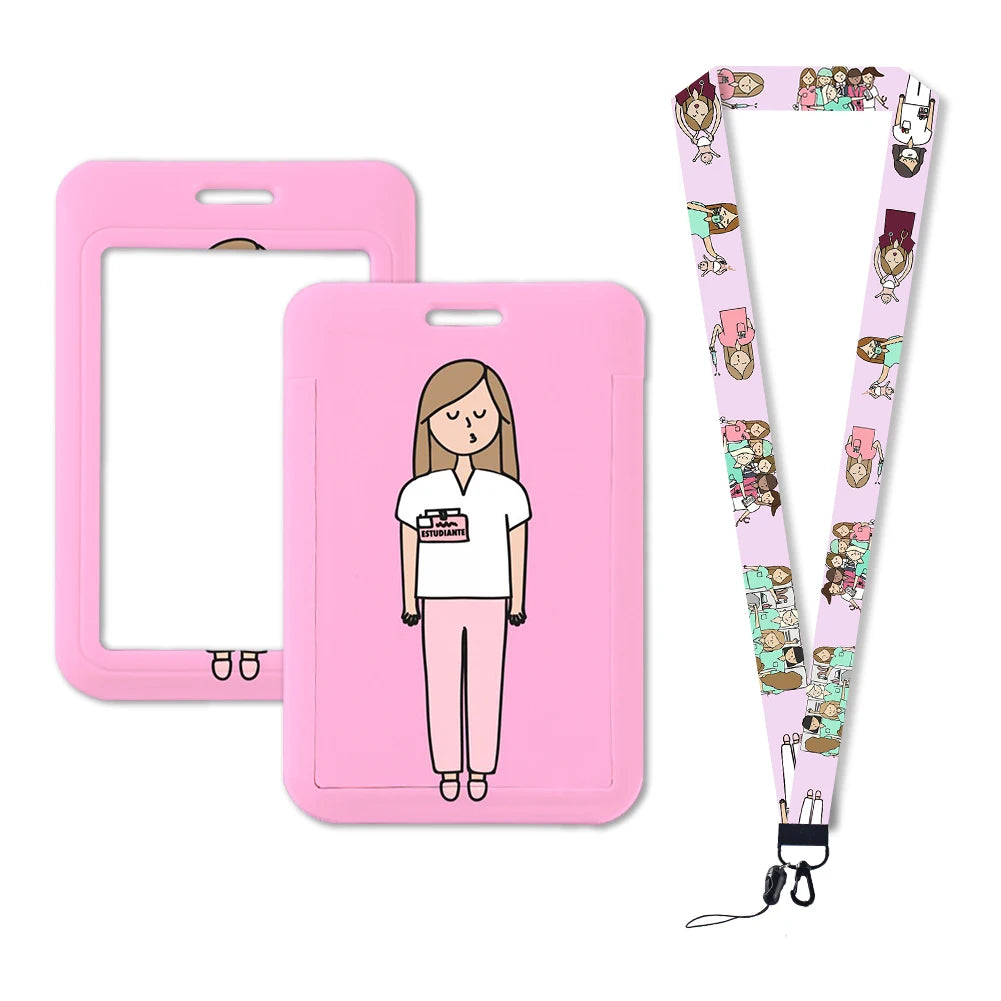 Hot Sell ABS Custom Medical Care Business Badge Holder Plastic Hard ID PVC Card Holder with Custom Logo Pattern