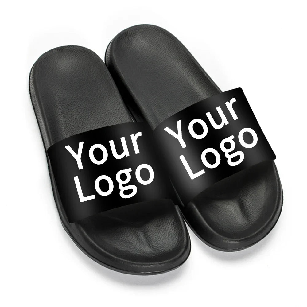 Dly Custom Slippers Man Woman Indoor Slipper Bathroom Sandals Water Shoes Black
