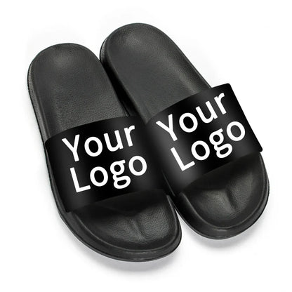 Dly Custom Slippers Man Woman Indoor Slipper Bathroom Sandals Water Shoes Black