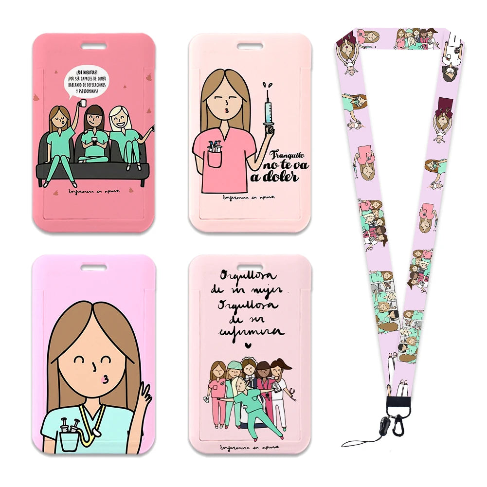 Hot Sell ABS Custom Medical Care Business Badge Holder Plastic Hard ID PVC Card Holder with Custom Logo Pattern
