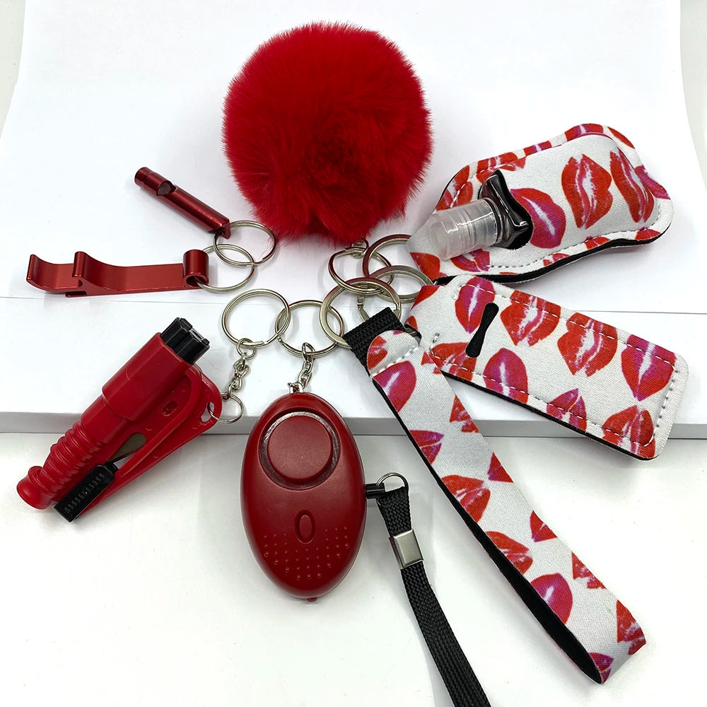 Self Defense Keychain Set Knuckles Kit Self-Defense Wholesale Bulk Custom Accessories Defensive for Women Kid Girl