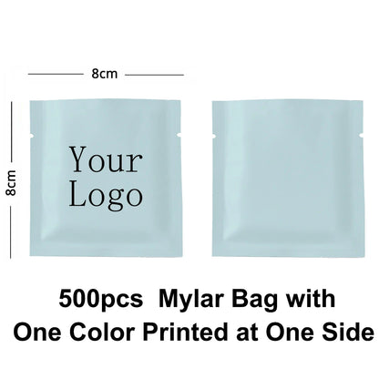 Heat Seal Aluminum Foil Flat Food Storage Bag Custom Printed Flat Mylar Bags