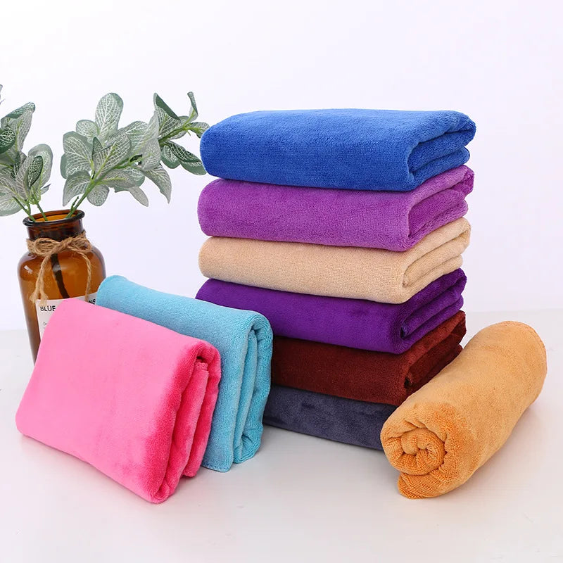 10PCS 30X70Cm Custom LOGO Towel Free Laser Embossing Lettering Microfiber Beauty Salon Barbershop Gift Private Customization ZYF