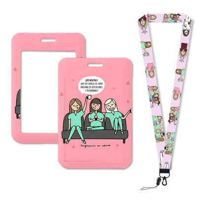 Hot Sell ABS Custom Medical Care Business Badge Holder Plastic Hard ID PVC Card Holder with Custom Logo Pattern