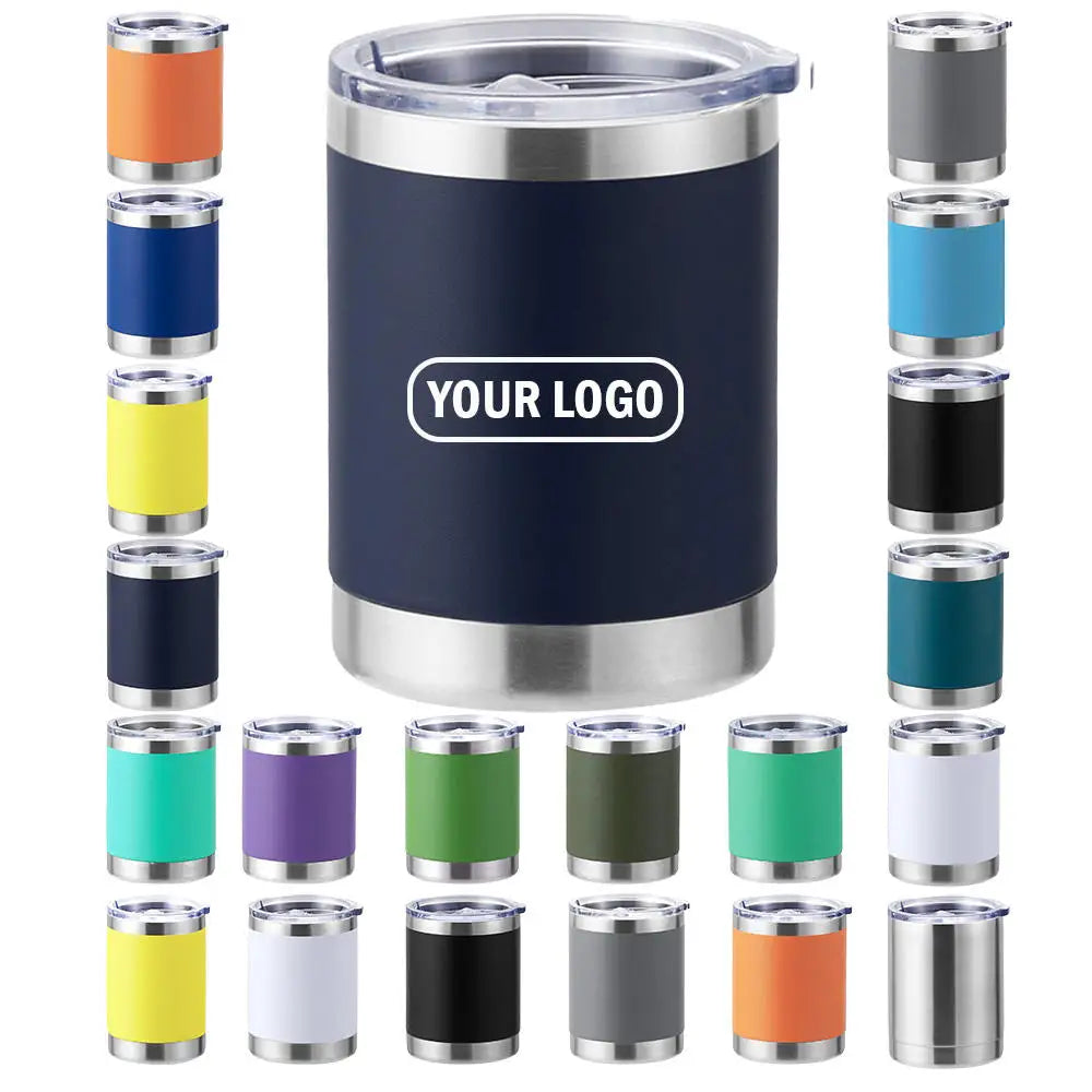 50Pack Custom Logo 10Oz Tumbler Stainless Steel Double Wall Insulated Printed Tumbler with Lids