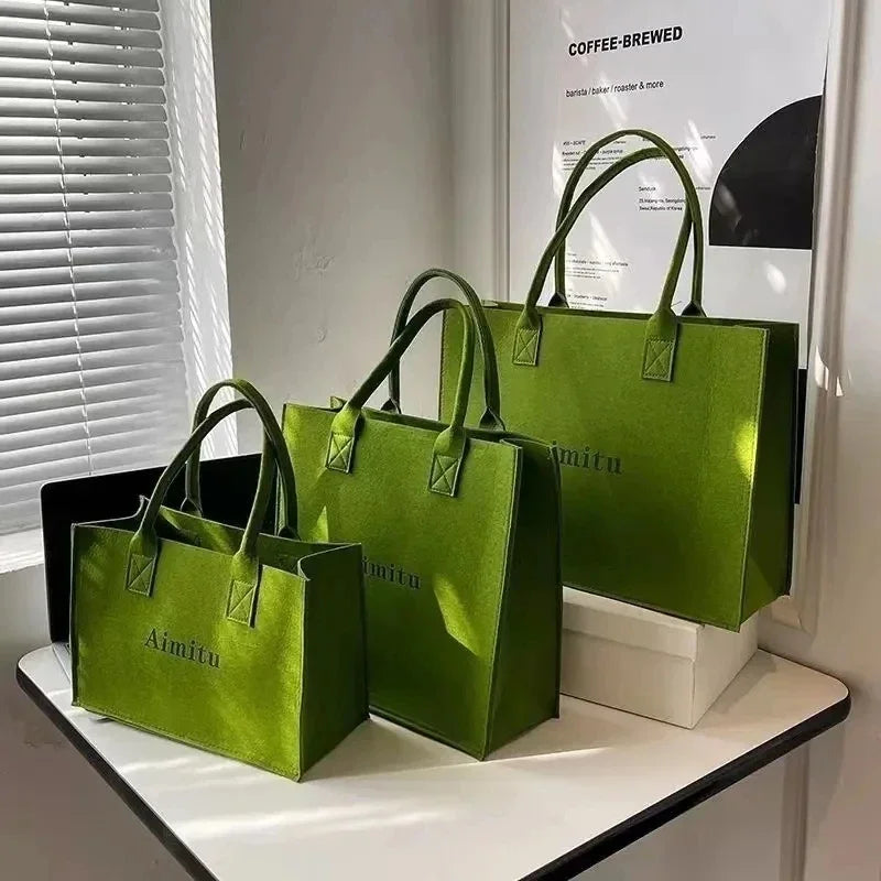 100Pcs/Lot Custom Felt Gift Wrap Bags for Shopping, Reusable and High-Quality Packaging Bag, Custom Printed Logo and Color