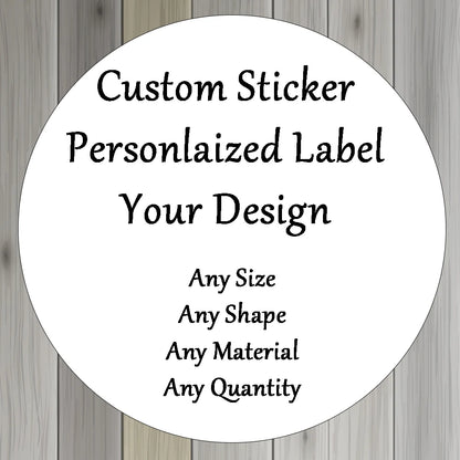 Custom Sticker Die Kiss Cut Bright Glossy Personlized Logo Waterproof Adhesive Paper Label Tag Memo Pad DIY Diary Packaging Seal