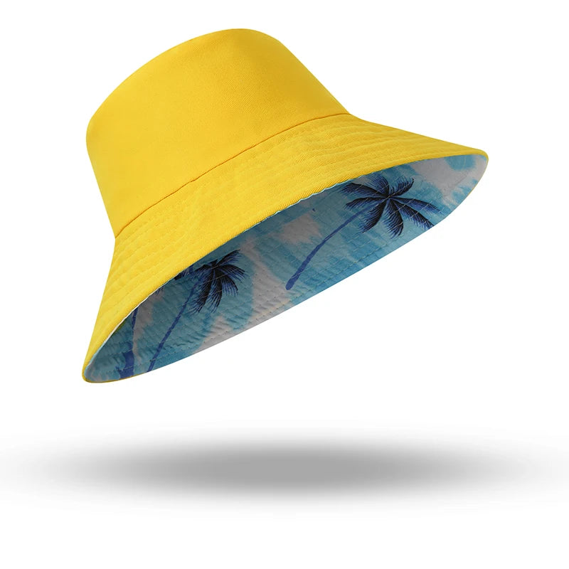 Custom Logo Pattern Unisex Cotton Bucket Hats Women Summer Sunscreen Panama Men Sunbonnet Fedoras Outdoor Fisherman Hat