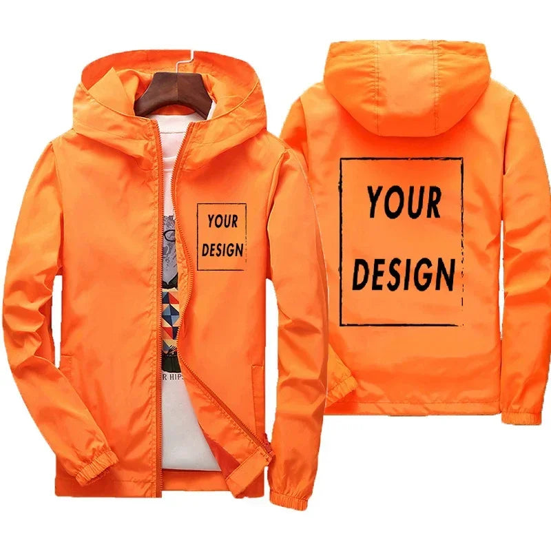 2025 Free Design Custom Picture Logo Autumn Jacket Men'S Windproof Casual Clothing plus Size 7Xl Men'S Jacket Outdoor
