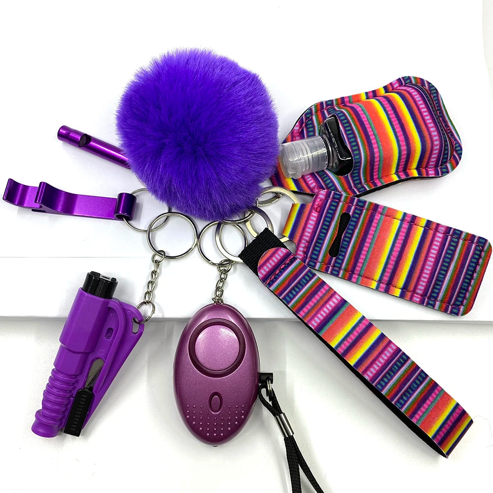 Self Defense Keychain Set Knuckles Kit Self-Defense Wholesale Bulk Custom Accessories Defensive for Women Kid Girl