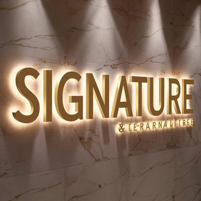 Custom 3D Metal LED Sign Luminous Lettering for Outdoor/Indoor Company Store Logo Wall Decor Illuminated Light Signage