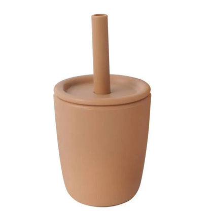Custom Hight Super Soft Training Nontoxic Drinking Straw Cleaners Organic Detachable Sensory Sippy Silicone Tumbler Silicone Cup