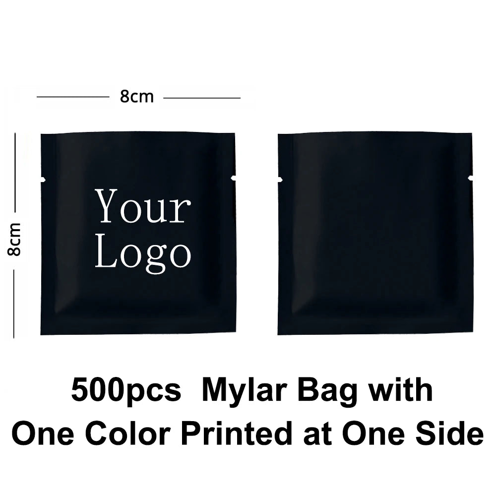 Heat Seal Aluminum Foil Flat Food Storage Bag Custom Printed Flat Mylar Bags