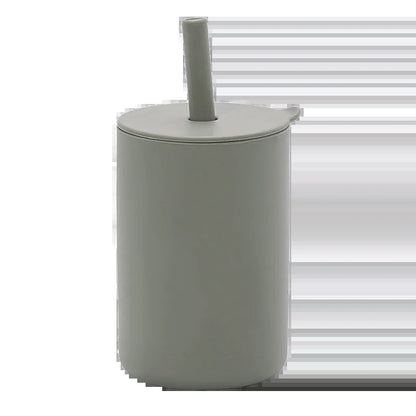 Custom Hight Super Soft Training Nontoxic Drinking Straw Cleaners Organic Detachable Sensory Sippy Silicone Tumbler Silicone Cup