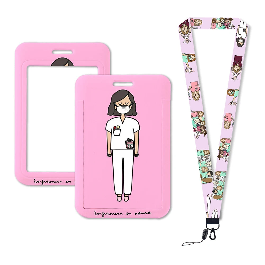 Hot Sell ABS Custom Medical Care Business Badge Holder Plastic Hard ID PVC Card Holder with Custom Logo Pattern