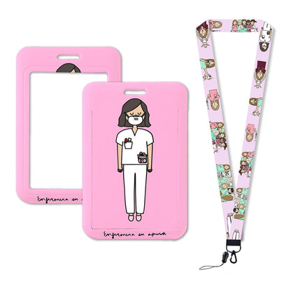 Hot Sell ABS Custom Medical Care Business Badge Holder Plastic Hard ID PVC Card Holder with Custom Logo Pattern