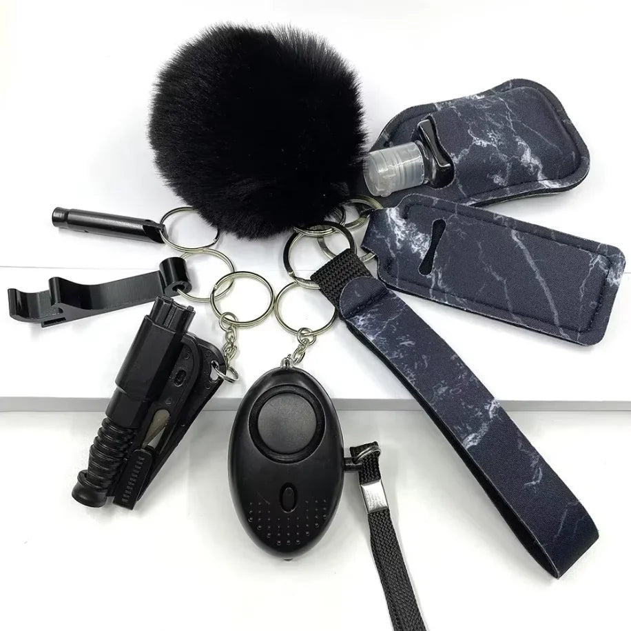 Self Defense Keychain Set Knuckles Kit Self-Defense Wholesale Bulk Custom Accessories Defensive for Women Kid Girl