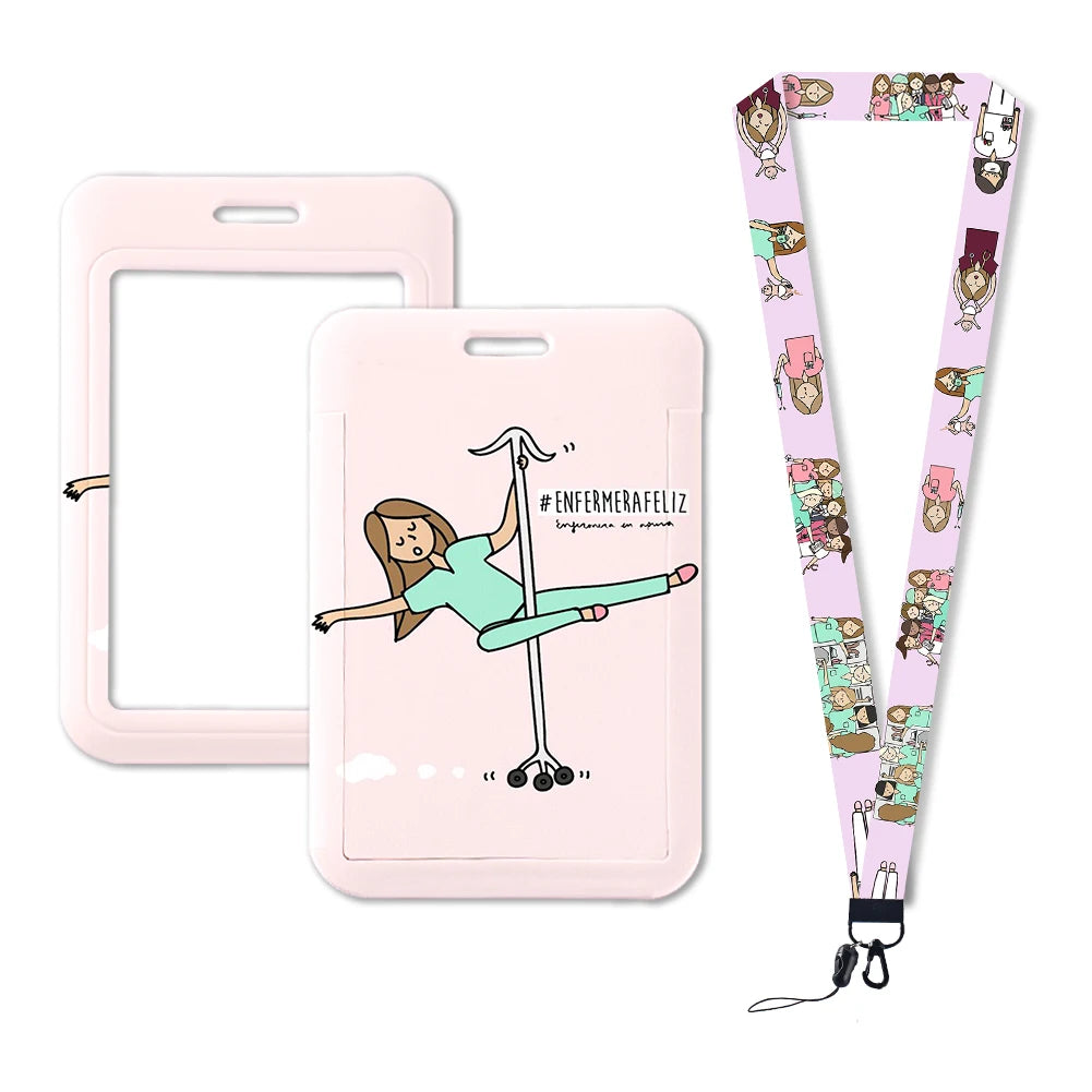 Hot Sell ABS Custom Medical Care Business Badge Holder Plastic Hard ID PVC Card Holder with Custom Logo Pattern