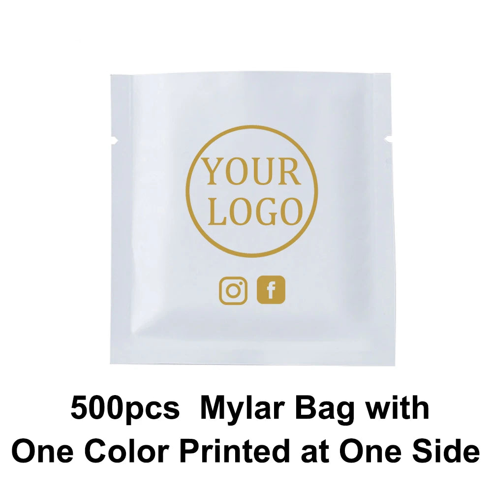 Heat Seal Aluminum Foil Flat Food Storage Bag Custom Printed Flat Mylar Bags