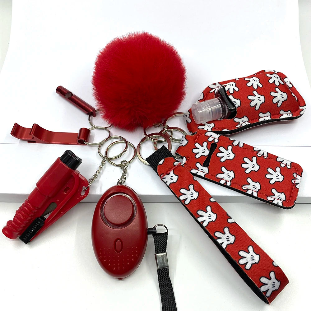 Self Defense Keychain Set Knuckles Kit Self-Defense Wholesale Bulk Custom Accessories Defensive for Women Kid Girl
